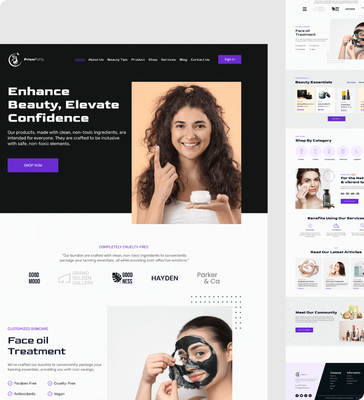 Cosmetics Landing Page